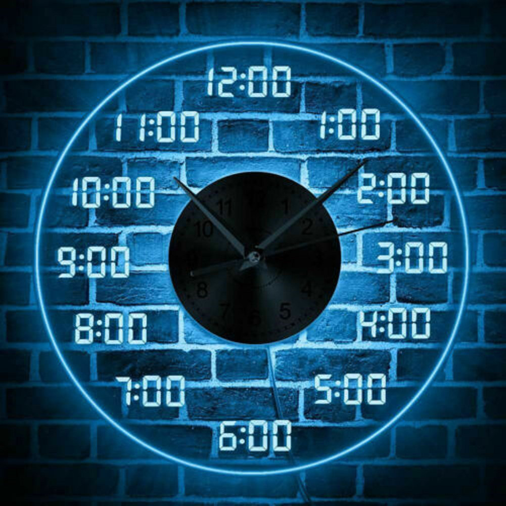 Orren Ellis Kenderick 12" Colorchanging Wall Clock With Remote Control